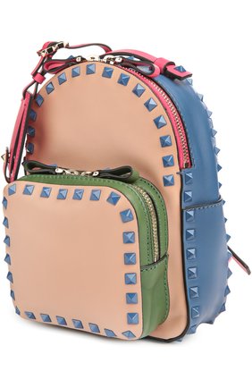 Маленький рюкзак Rockstud из комбинированной кожи | Фото №3 Маленький рюкзак Rockstud из комбинированной кожи | Фото №3