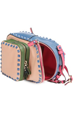 Маленький рюкзак Rockstud из комбинированной кожи | Фото №4 Маленький рюкзак Rockstud из комбинированной кожи | Фото №4