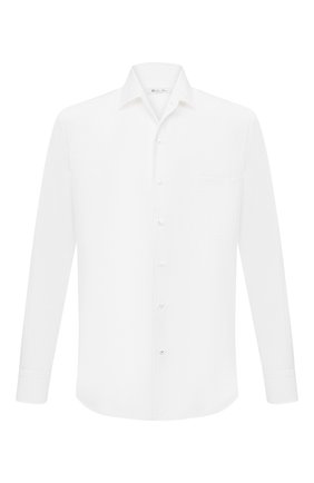 Мужская хлопковая рубашка LORO PIANA белого цвета по цене 48900 руб., арт. FAD3172 | Фото 1 Мужская хлопковая рубашка LORO PIANA белого цвета, арт. FAD3172 | Фото 1