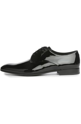 Мужские туфли GIORGIO ARMANI черного цвета, арт. X2C055/XC882 | Фото 1 (Материал внутренний: Текстиль, Натуральная кожа; Стили: Классический; Мужское Кросс-КТ: Вечерняя обувь; Материал внешний: Кожа)