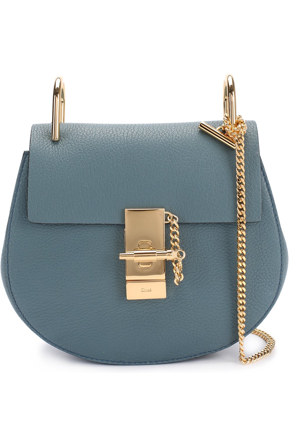 Женская сумка drew mini на цепочке CHLOÉ голубая цвета, арт. 3S1032/944 купить в ЦУМ | Фото №5 Сумка Drew mini на цепочке Chloé голубая цвета | Фото №5