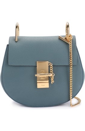 Женская сумка drew mini на цепочке CHLOÉ голубая цвета, арт. 3S1032/944 купить в ЦУМ | Фото №5 Сумка Drew mini на цепочке Chloé голубая цвета | Фото №5
