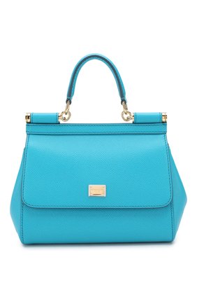 Женская сумка sicily small DOLCE & GABBANA бирюзовая цвета, арт. 0116/BB6003/A1001 купить в ЦУМ | Фото №1 Сумка Sicily small Dolce & Gabbana бирюзовая цвета | Фото №1