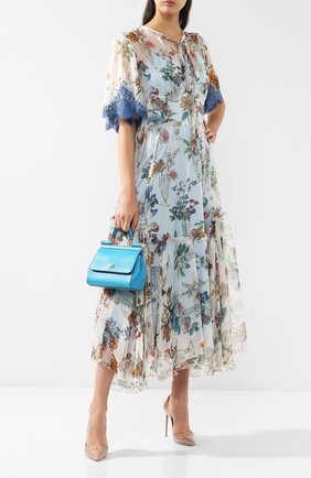 Женская сумка sicily small DOLCE & GABBANA бирюзовая цвета, арт. 0116/BB6003/A1001 купить в ЦУМ | Фото №2 Сумка Sicily small Dolce & Gabbana бирюзовая цвета | Фото №2