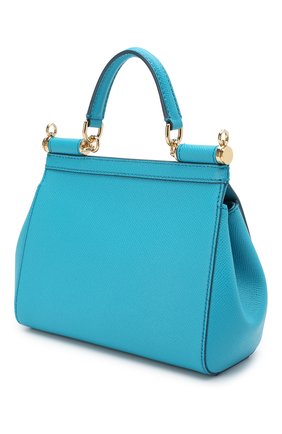 Женская сумка sicily small DOLCE & GABBANA бирюзовая цвета, арт. 0116/BB6003/A1001 купить в ЦУМ | Фото №3 Сумка Sicily small Dolce & Gabbana бирюзовая цвета | Фото №3