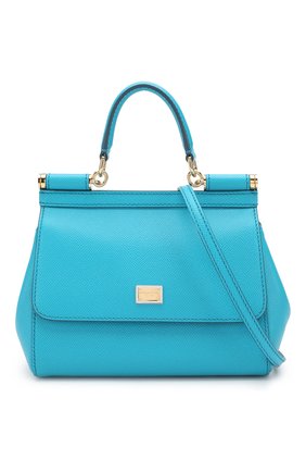 Женская сумка sicily small DOLCE & GABBANA бирюзовая цвета, арт. 0116/BB6003/A1001 купить в ЦУМ | Фото №6 Сумка Sicily small Dolce & Gabbana бирюзовая цвета | Фото №6