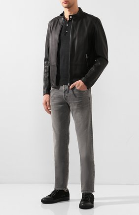 Мужские замшевые кеды LANVIN черного цвета по цене 31700 руб., арт. FM-SKDBB1-ANAM-P16 | Фото 2 Мужские замшевые кеды LANVIN черного цвета, арт. FM-SKDBB1-ANAM-P16 | Фото 2