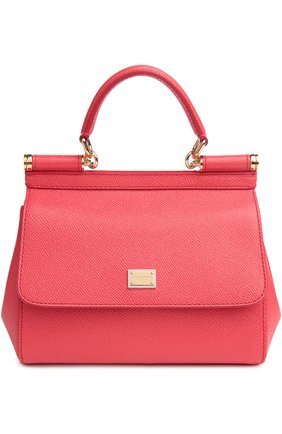 Женская сумка sicily small DOLCE & GABBANA коралловая цвета, арт. 0116/BB6003/A1001 купить в ЦУМ | Фото №1 Сумка Sicily small Dolce & Gabbana коралловая цвета | Фото №1