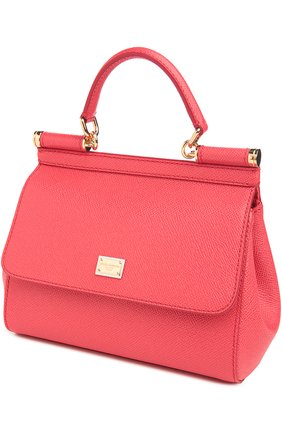 Женская сумка sicily small DOLCE & GABBANA коралловая цвета, арт. 0116/BB6003/A1001 купить в ЦУМ | Фото №3 Сумка Sicily small Dolce & Gabbana коралловая цвета | Фото №3