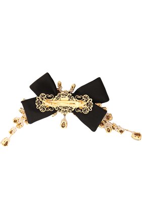 Заколка Dolce & Gabbana, черного цвета, арт. 0136/WHI2F2/W0001 в ЦУМ | Фото №2 Заколка Dolce & Gabbana черного цвета | Фото №2