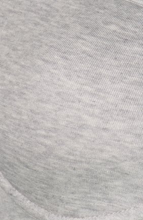 Женский хлопковый бюстгальтер с логотипом бренда LA PERLA серого цвета, арт. 906440 | Фото 3 (Материал внешний: Хлопок, Вискоза; Статус проверки: Проверено, Проверена категория)