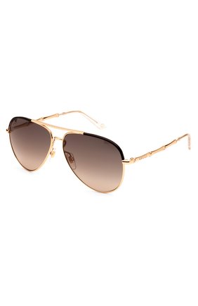 Женские солнцезащитные очки GUCCI коричневого цвета по цене 21880 руб., арт. 4276 J5G DX | Фото 2 Женские солнцезащитные очки GUCCI коричневого цвета, арт. 4276 J5G DX | Фото 2