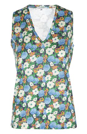 Женский голубой топ Carven, арт. 715DE04 купить в ЦУМ | Фото №1 Топ Carven голубой | Фото №1