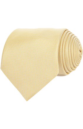 Мужской галстук ERMENEGILDO ZEGNA желтого цвета, арт. Z7D011UM | Фото 1 (Материал: Текстиль, Шелк; Принт: Без принта)