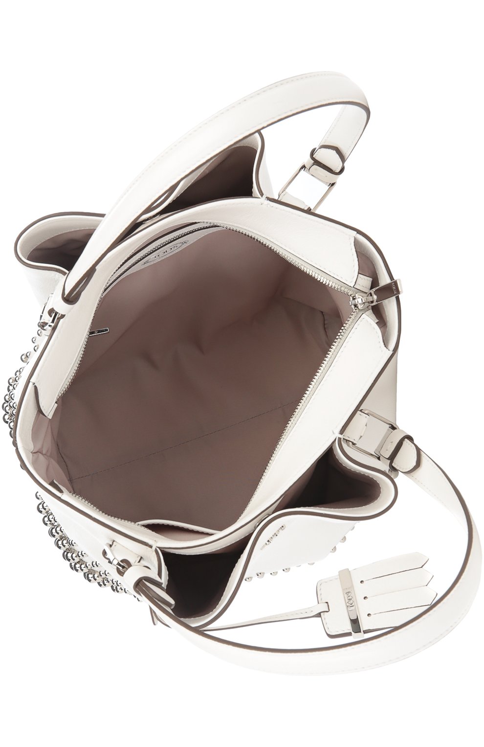 Женская сумка TOD’S белая цвета, арт. XBWAACAP201TIC купить в ЦУМ | Фото №4 Сумка Tod’s белая цвета | Фото №4