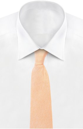 Мужской галстук KITON оранжевого цвета, арт. KA/C6D59 | Фото 2 (Материал: Шелк, Текстиль; Статус проверки: Проверено; Принт: Без принта)