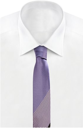 Мужской галстук TOM FORD темно-фиолетового цвета, арт. 7TF50XTF | Фото 2 (Материал: Текстиль, Шелк; Статус проверки: Проверено; Принт: Без принта)