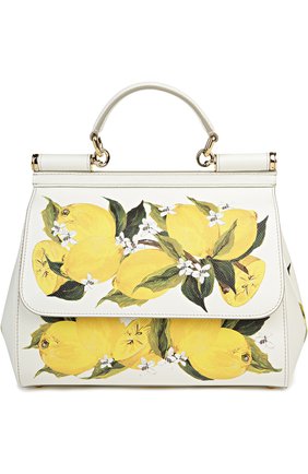 Женская сумка sicily medium с принтом DOLCE & GABBANA желтая цвета, арт. 0116/BB6002/AC520 купить в ЦУМ | Фото №1 Сумка Sicily medium с принтом Dolce & Gabbana желтая цвета | Фото №1