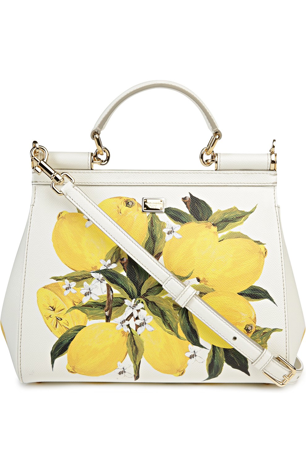 Женская сумка sicily medium с принтом DOLCE & GABBANA желтая цвета, арт. 0116/BB6002/AC520 купить в ЦУМ | Фото №2 Сумка Sicily medium с принтом Dolce & Gabbana желтая цвета | Фото №2