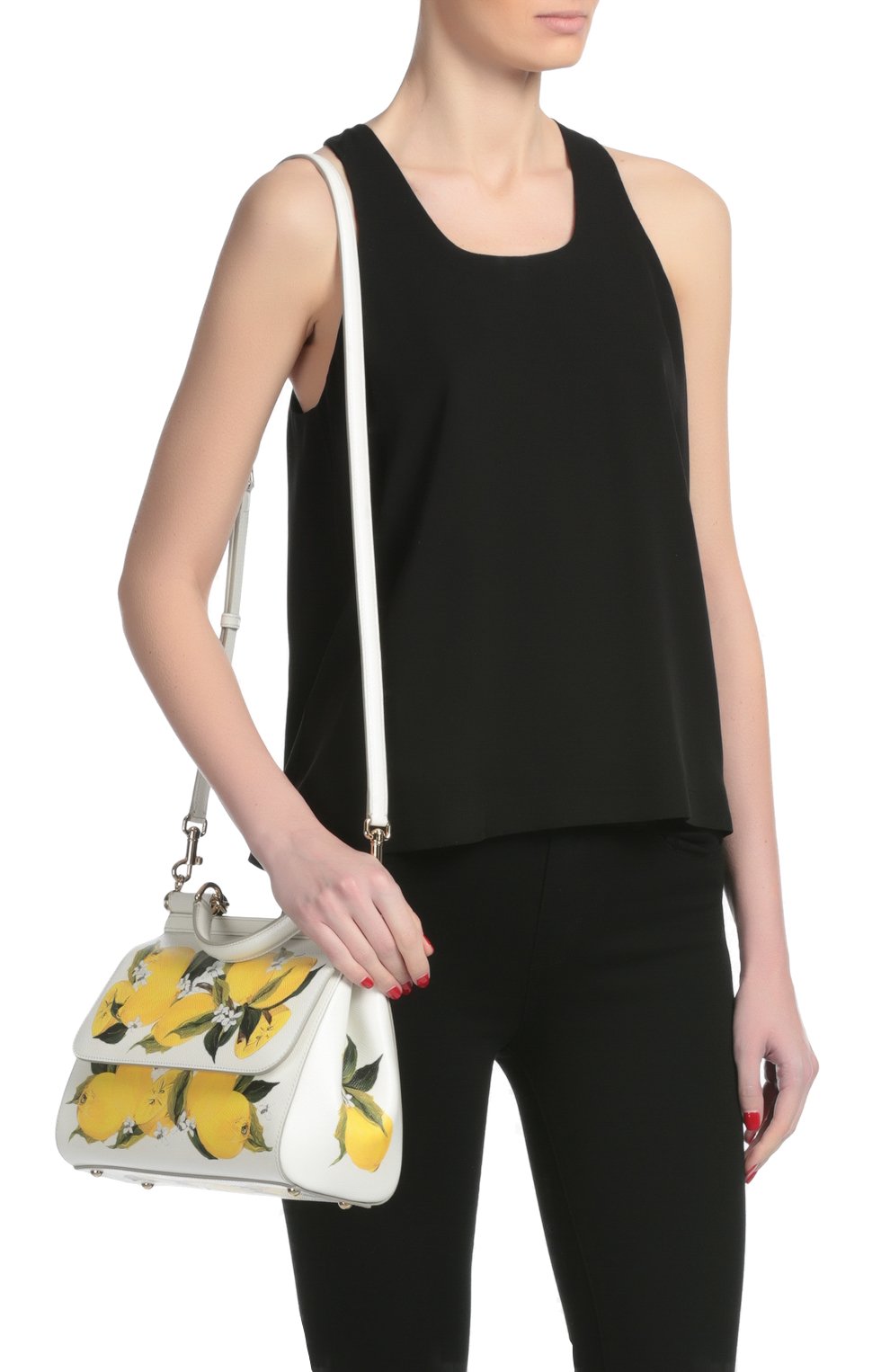 Женская сумка sicily medium с принтом DOLCE & GABBANA желтая цвета, арт. 0116/BB6002/AC520 купить в ЦУМ | Фото №7 Сумка Sicily medium с принтом Dolce & Gabbana желтая цвета | Фото №7