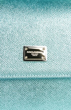 Сумка Sicily medium new из металлизированной кожи Dolce & Gabbana, голубого цвета, арт. 0116/BB6002/AP287 в ЦУМ | Фото №6 Сумка Sicily medium new из металлизированной кожи Dolce & Gabbana голубого цвета | Фото №6