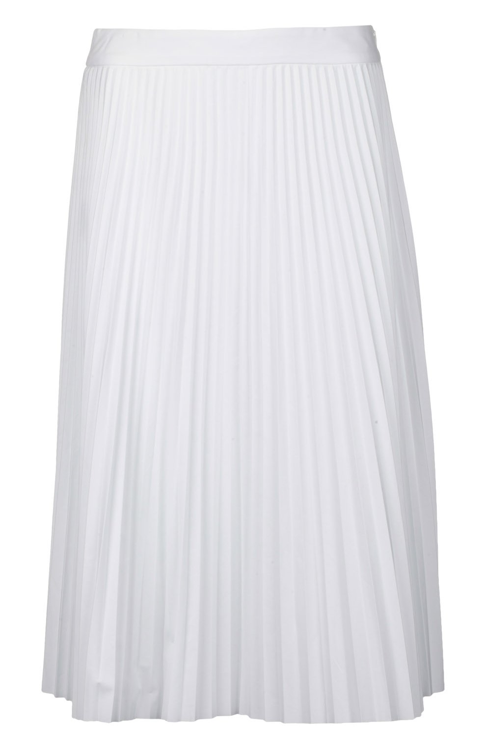 Белая юбка плиссе миди