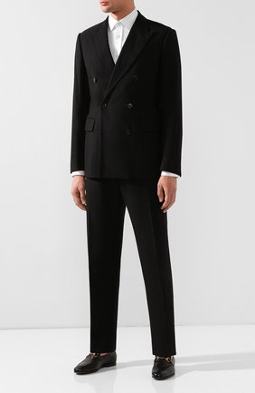 Мужские кожаные лоферы gucci jordaan GUCCI черного цвета по цене 59700 руб., арт. 406994/BLM00 | Фото 2 Мужские кожаные лоферы gucci jordaan GUCCI черного цвета, арт. 406994/BLM00 | Фото 2