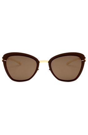 Женские солнцезащитные очки MYKITA темно-коричневого цвета по цене 27400 руб., арт. J0SEPPA/G0LD/TERRA/BRILLIANTGREY | Фото 1 Женские солнцезащитные очки MYKITA темно-коричневого цвета, арт. J0SEPPA/G0LD/TERRA/BRILLIANTGREY | Фото 1