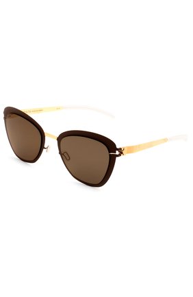 Женские солнцезащитные очки MYKITA темно-коричневого цвета по цене 27400 руб., арт. J0SEPPA/G0LD/TERRA/BRILLIANTGREY | Фото 2 Женские солнцезащитные очки MYKITA темно-коричневого цвета, арт. J0SEPPA/G0LD/TERRA/BRILLIANTGREY | Фото 2