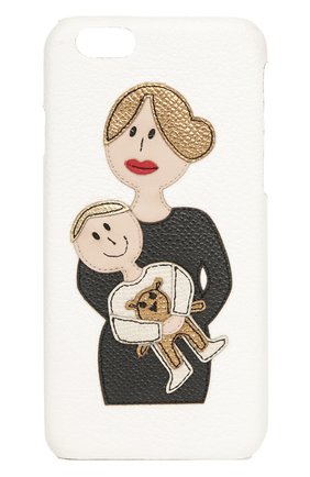 Кожаный чехол для iPhone 6/6S с аппликацией DG Family Dolce & Gabbana, цвет , арт. 0116/BI0725/AP972 в ЦУМ | Фото №1 Кожаный чехол для iPhone 6/6S с аппликацией DG Family Dolce & Gabbana | Фото №1