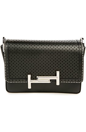 Женская сумка из перфорированной кожи TOD’S черная цвета, арт. XBWAMUJB100T0P купить в ЦУМ | Фото №1 Сумка из перфорированной кожи Tod’s черная цвета | Фото №1