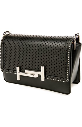 Женская сумка из перфорированной кожи TOD’S черная цвета, арт. XBWAMUJB100T0P купить в ЦУМ | Фото №3 Сумка из перфорированной кожи Tod’s черная цвета | Фото №3