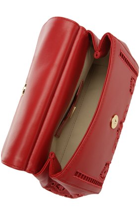 Женская сумка sicily small с прорезной вышивкой и зеркалом DOLCE & GABBANA красная цвета, арт. 0116/BB6003/AT414 купить в ЦУМ | Фото №4 Сумка Sicily small с прорезной вышивкой и зеркалом Dolce & Gabbana красная цвета | Фото №4