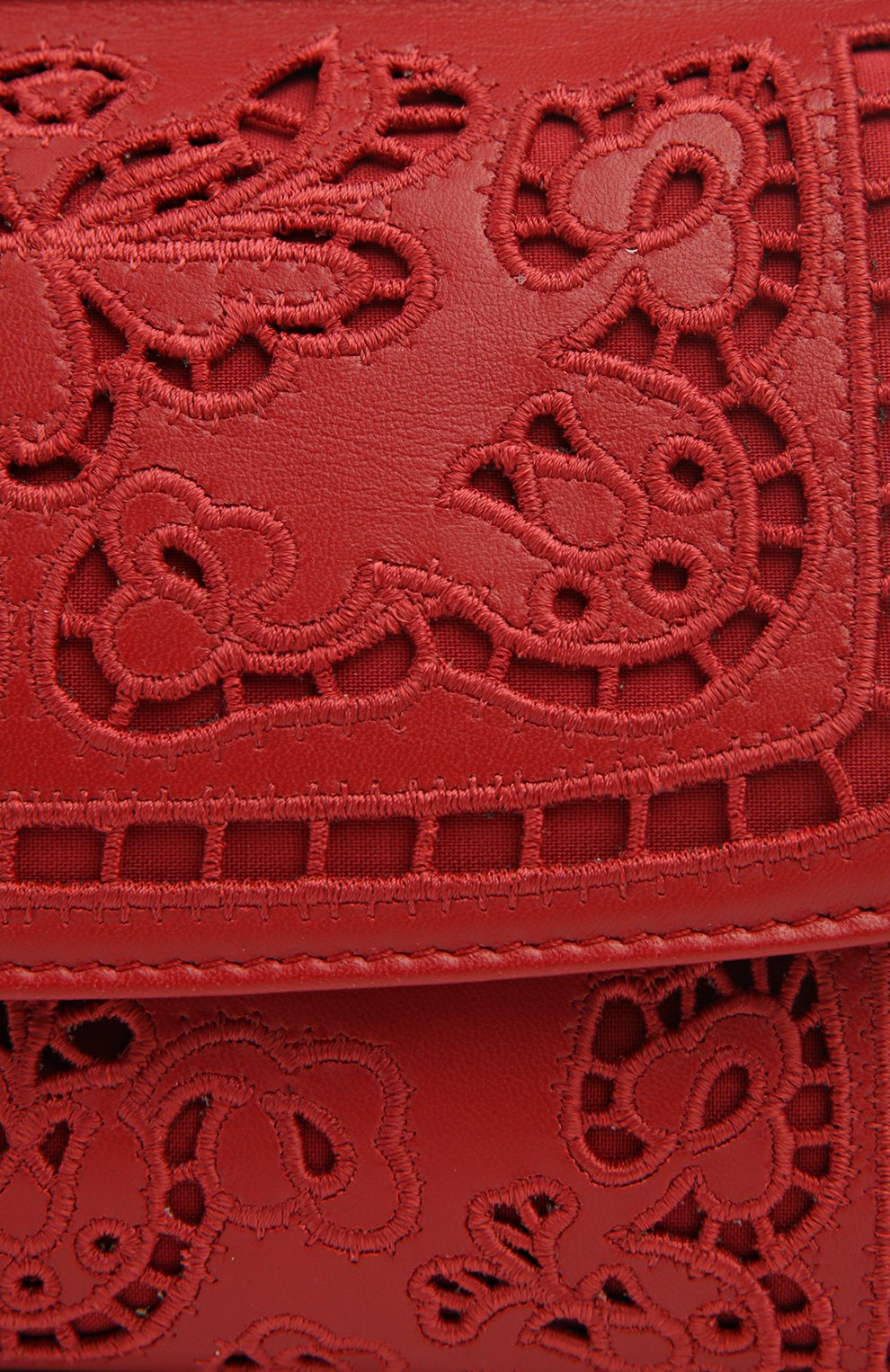 Женская сумка sicily small с прорезной вышивкой и зеркалом DOLCE & GABBANA красная цвета, арт. 0116/BB6003/AT414 купить в ЦУМ | Фото №5 Сумка Sicily small с прорезной вышивкой и зеркалом Dolce & Gabbana красная цвета | Фото №5