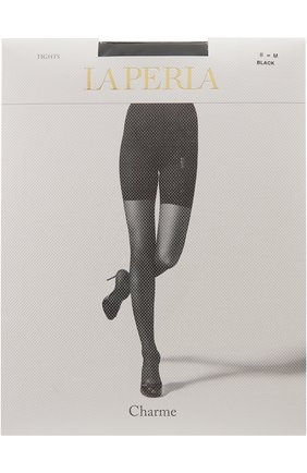Женские черные капроновые колготки LA PERLA черного цвета, арт. 53104 | Фото 1 (Материал внешний: Синтетический материал)