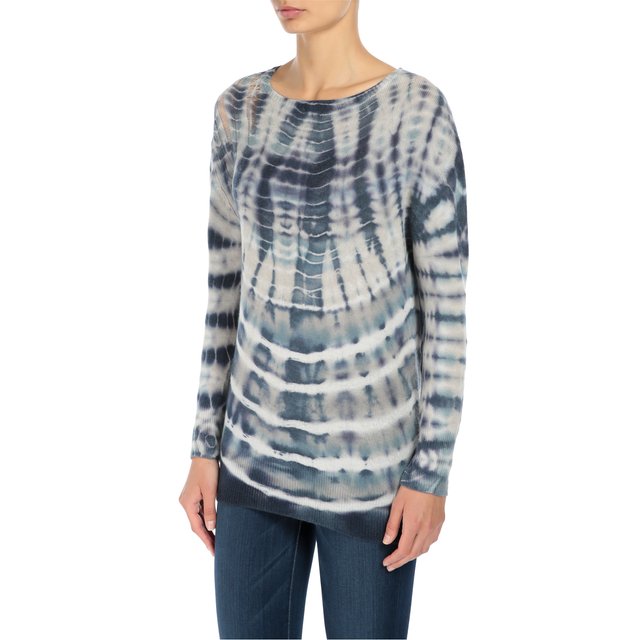 фото Удлиненный пуловер с контрастным принтом raquel allegra