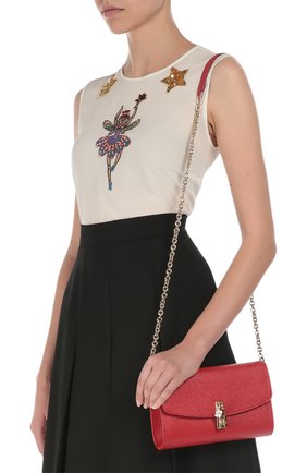 Клатч Dolce на цепочке Dolce & Gabbana, красного цвета, арт. 0116/BB6231/AB472 в ЦУМ | Фото №2 Клатч Dolce на цепочке Dolce & Gabbana красного цвета | Фото №2