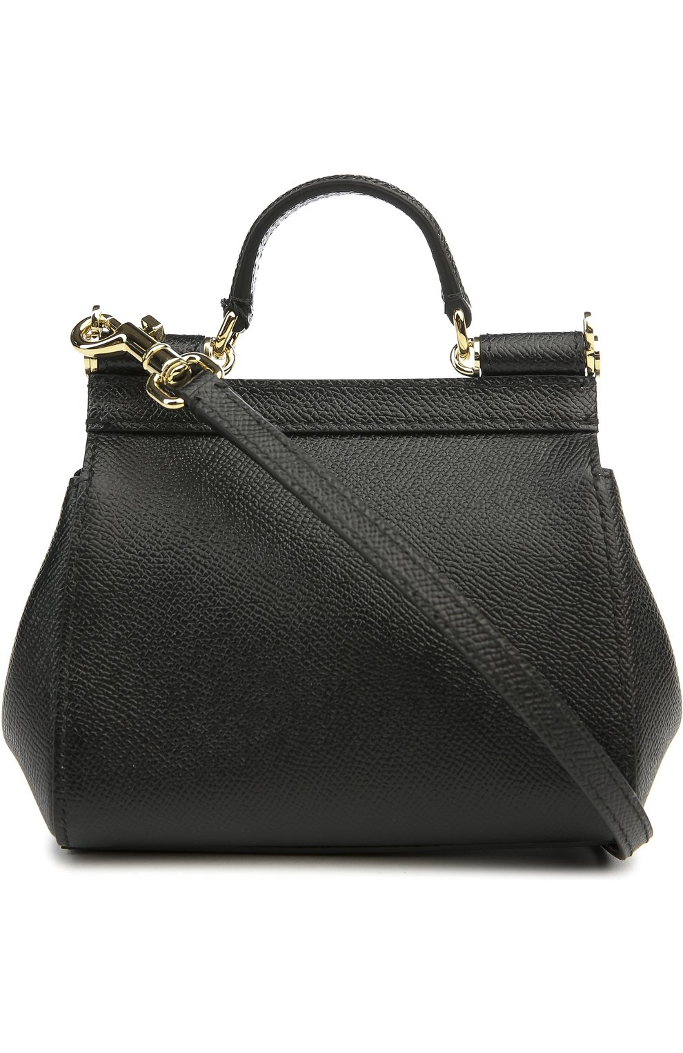 Женская сумка sicily micro из тисненой кожи DOLCE & GABBANA черная цвета, арт. 0116/BB5999/A1001 купить в ЦУМ | Фото №3 Сумка Sicily micro из тисненой кожи Dolce & Gabbana черная цвета | Фото №3