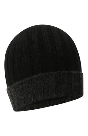 Мужская кашемировая шапка GRAN SASSO черного цвета, арт. 13165/15562 | Фото 1 (Материал: Кашемир, Шерсть, Текстиль; Кросс-КТ: Трикотаж)