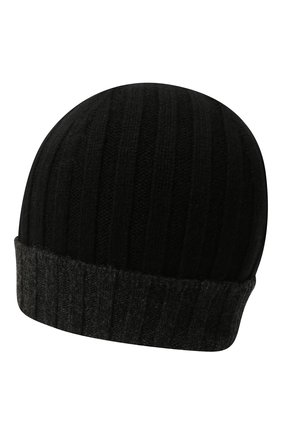 Мужская кашемировая шапка GRAN SASSO черного цвета, арт. 13165/15562 | Фото 2 (Материал: Кашемир, Шерсть, Текстиль; Кросс-КТ: Трикотаж)