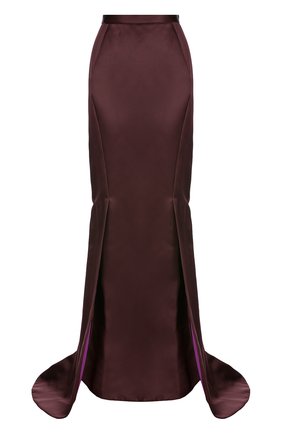 Женская бордовая юбка в пол с разрезами и подолом Zac Posen, арт. 03-3310-51 купить в ЦУМ | Фото №1 Юбка в пол с разрезами и подолом Zac Posen бордовая | Фото №1