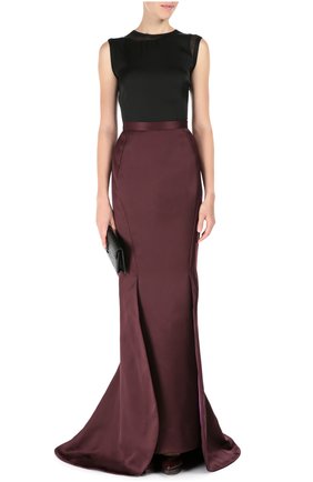 Женская бордовая юбка в пол с разрезами и подолом Zac Posen, арт. 03-3310-51 купить в ЦУМ | Фото №1 Юбка в пол с разрезами и подолом Zac Posen бордовая | Фото №1