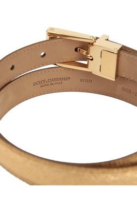 Женский золотой ремень из металлизированной кожи Dolce & Gabbana, арт. 0116/BE1222/AC175 купить в ЦУМ | Фото №3 Ремень из металлизированной кожи Dolce & Gabbana золотой | Фото №3