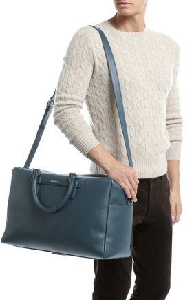 Мужская синяя дорожная сумка mediterraneo из тисненой кожи Dolce & Gabbana, арт. 0115/BM1331/A1503 купить в ЦУМ | Фото №5 Дорожная сумка Mediterraneo из тисненой кожи Dolce & Gabbana синяя | Фото №5