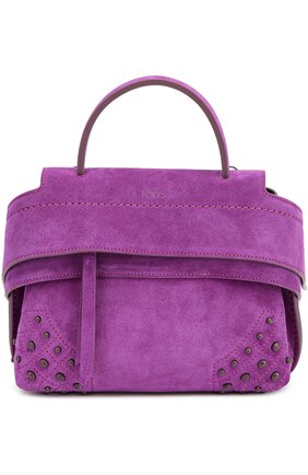 Женская замшевая сумка micro wave TOD’S фиолетовая цвета, арт. XBWAMRHG001XCG купить в ЦУМ | Фото №1 Замшевая сумка Micro Wave Tod’s фиолетовая цвета | Фото №1