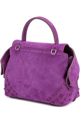 Женская замшевая сумка micro wave TOD’S фиолетовая цвета, арт. XBWAMRHG001XCG купить в ЦУМ | Фото №3 Замшевая сумка Micro Wave Tod’s фиолетовая цвета | Фото №3