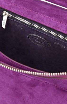 Женская замшевая сумка micro wave TOD’S фиолетовая цвета, арт. XBWAMRHG001XCG купить в ЦУМ | Фото №4 Замшевая сумка Micro Wave Tod’s фиолетовая цвета | Фото №4