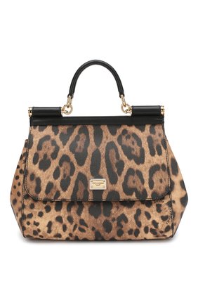 Женская сумка sicily medium с анималистичным принтом DOLCE & GABBANA леопардовая цвета, арт. 0116/BB6002/A7158 купить в ЦУМ | Фото №1 Сумка Sicily medium с анималистичным принтом Dolce & Gabbana леопардовая цвета | Фото №1