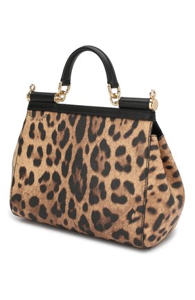 Женская сумка sicily medium с анималистичным принтом DOLCE & GABBANA леопардовая цвета, арт. 0116/BB6002/A7158 купить в ЦУМ | Фото №3 Сумка Sicily medium с анималистичным принтом Dolce & Gabbana леопардовая цвета | Фото №3