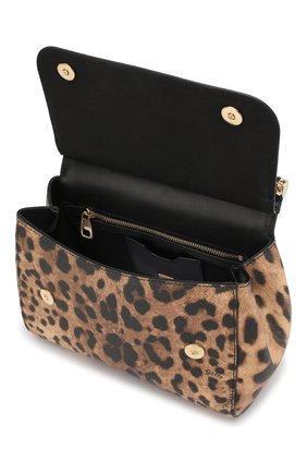 Женская сумка sicily medium с анималистичным принтом DOLCE & GABBANA леопардовая цвета, арт. 0116/BB6002/A7158 купить в ЦУМ | Фото №4 Сумка Sicily medium с анималистичным принтом Dolce & Gabbana леопардовая цвета | Фото №4